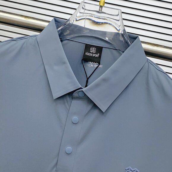 Blue Quick-Drying Lapel Polo Shirt Kolon Sport - Picture 4 of 8
